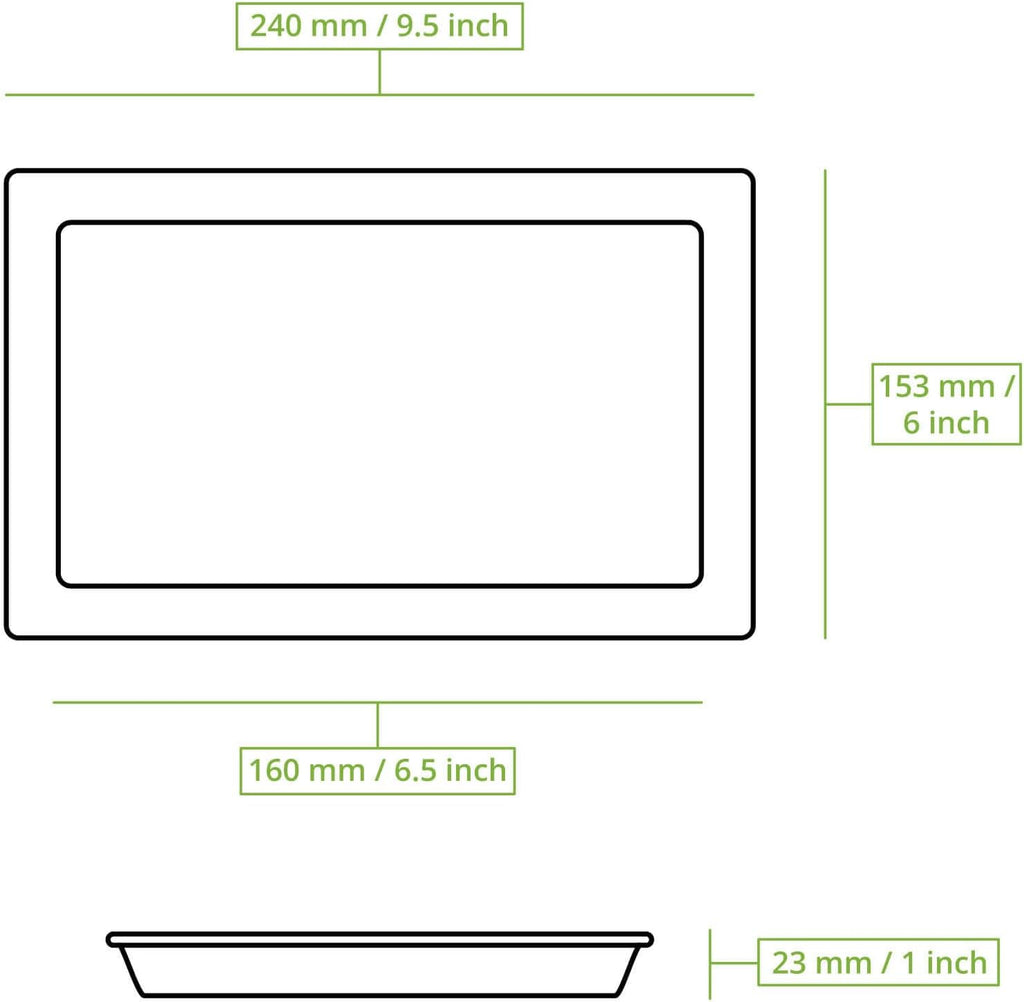 9x14 Palm Leaf Rectangle Tray – Eco-Friendly Disposable Serving Platter (20 pcs)