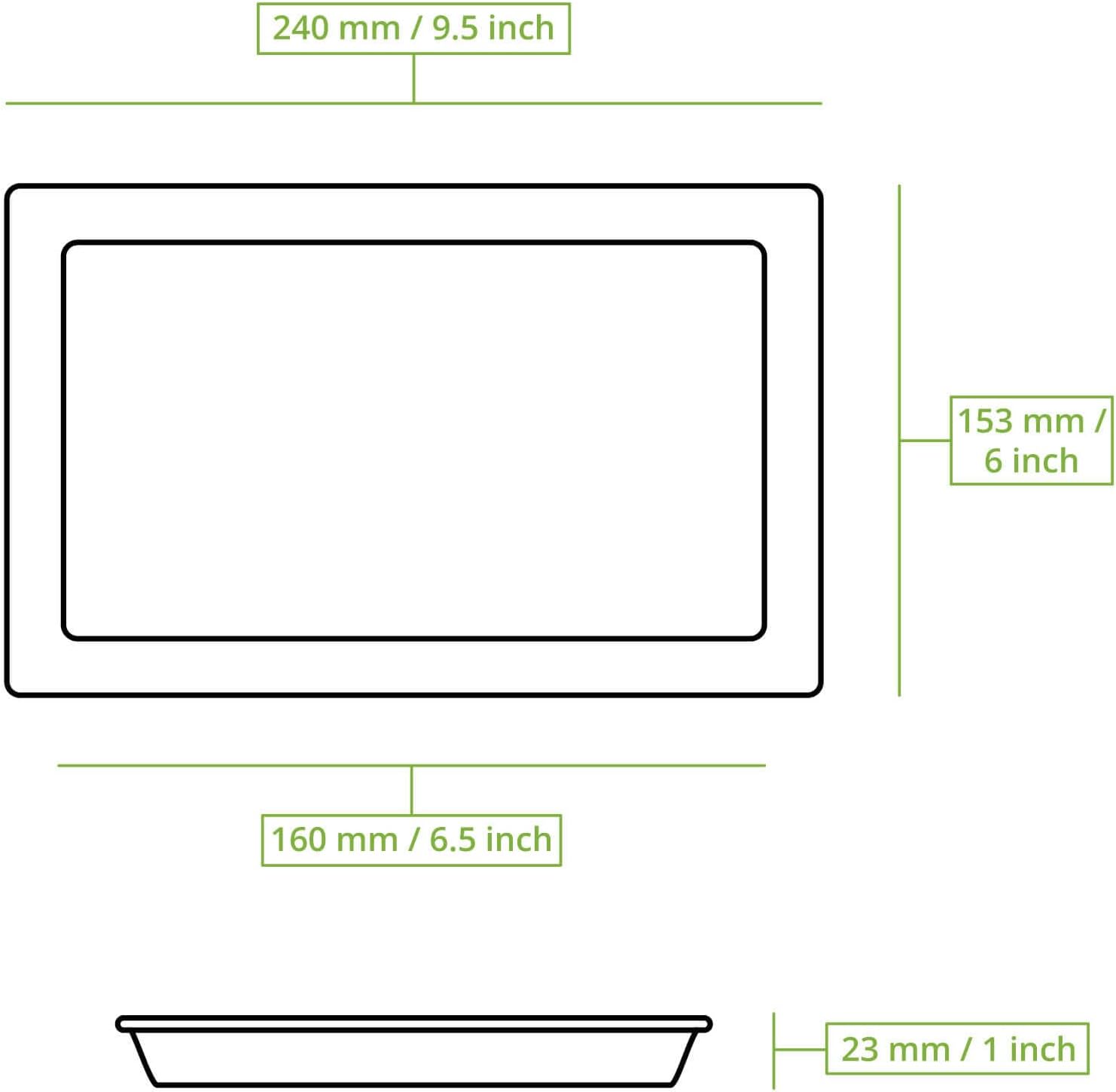 9x14 Palm Leaf Rectangle Tray – Eco-Friendly Disposable Serving Platter (20 pcs)