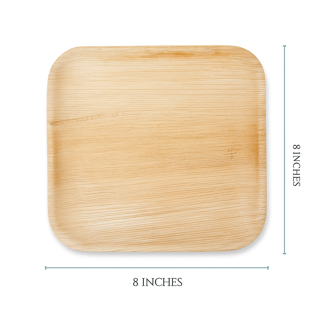 8 inch Square Plates (20 pack)