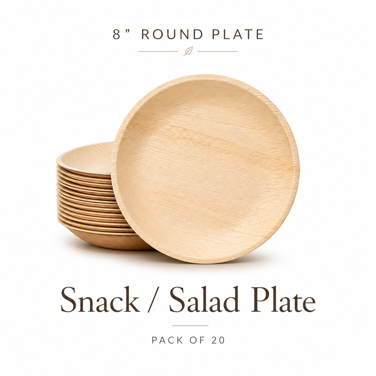 MasoPalm Palm Leaf Round Plates