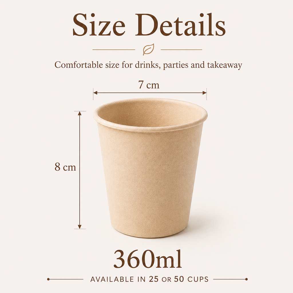 MasoPalm Bagasse Cup 360ml