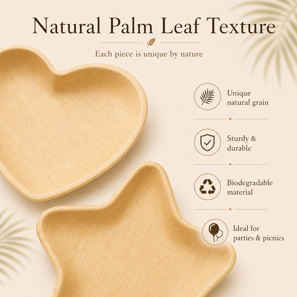 MasoPalm Palm Leaf Party Plates