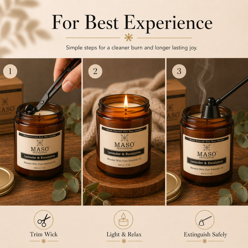 Maso scented soy candle for home fragrance