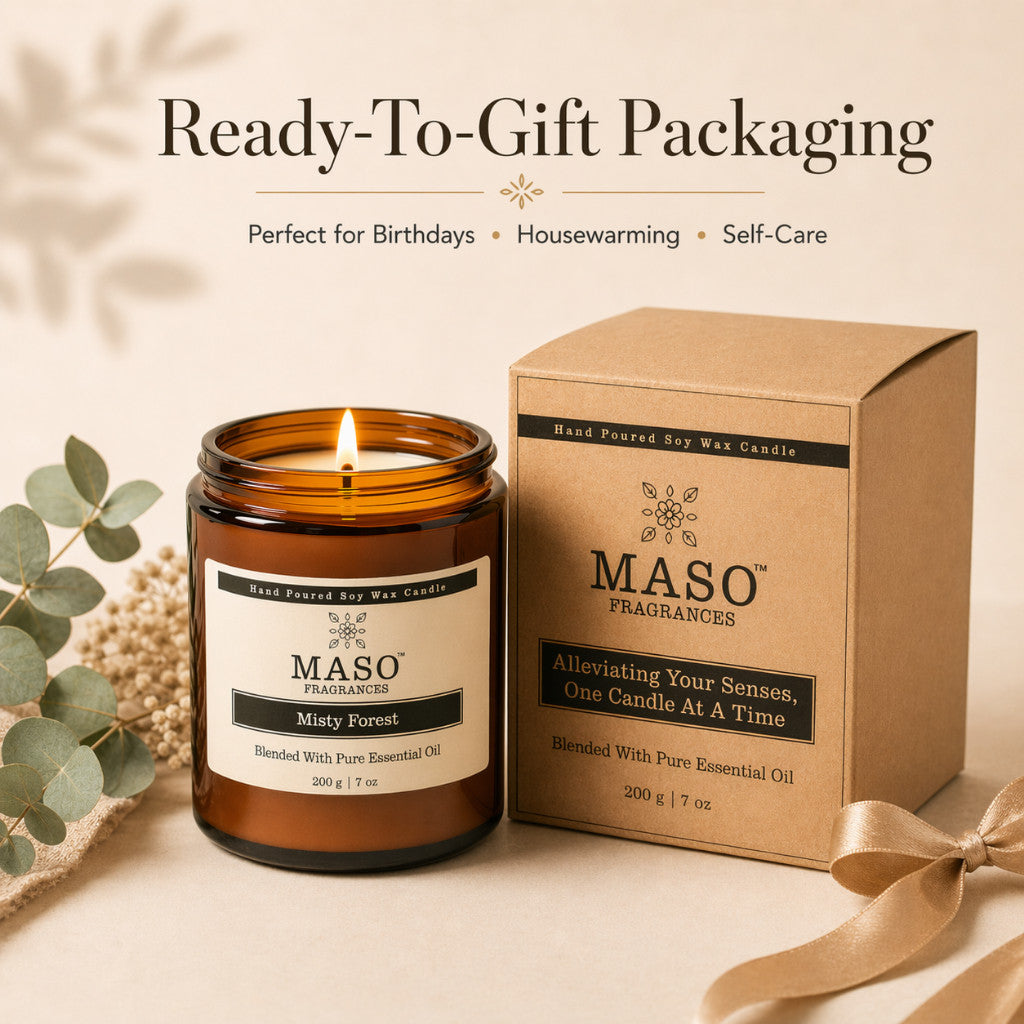 Maso scented soy candle for home fragrance