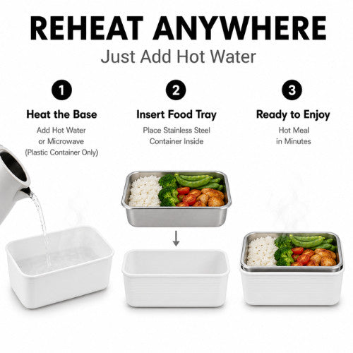 High Quality Lunch Box 316 Stainless Steel - 1600ml Double Deck Bento Box | Reheatable | Leak Proof