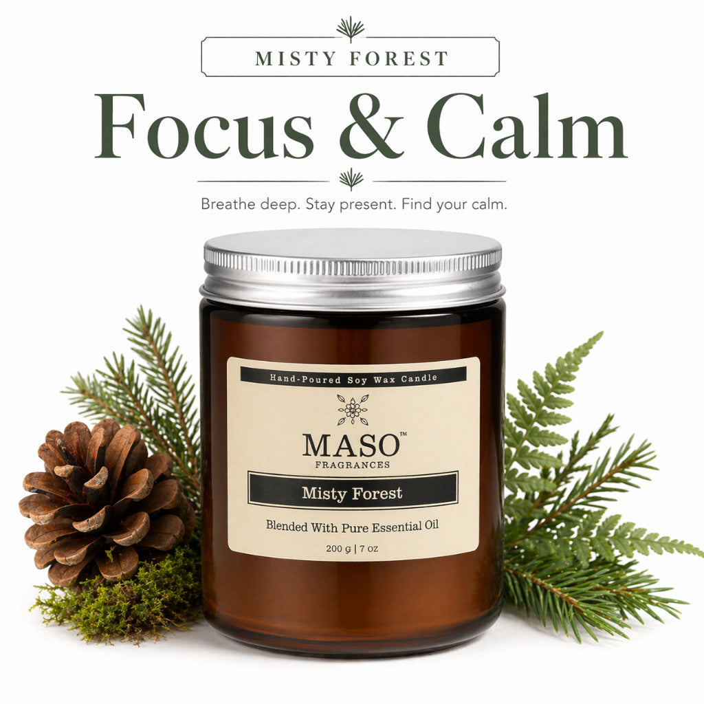 Maso scented soy candle for home fragrance
