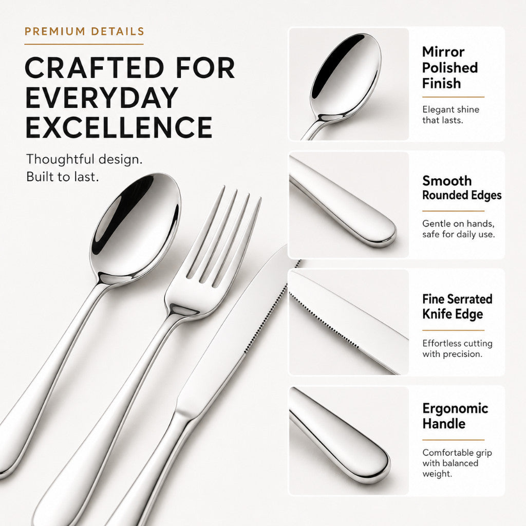 24-Piece Stainless Steel Cutlery Set