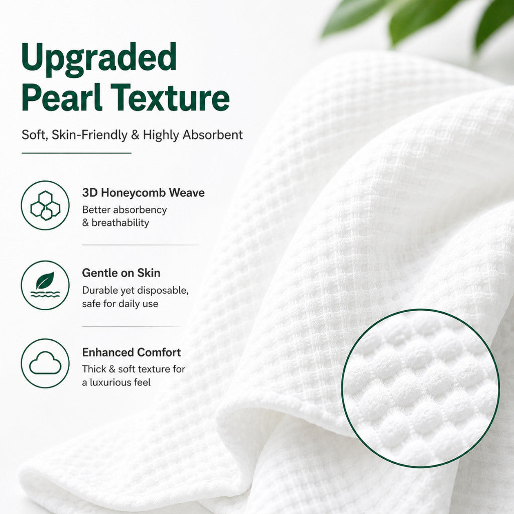 Disposable Travel Bath Towel | Cotton Soft | Hygienic | Individually Packed | Fast Delivery