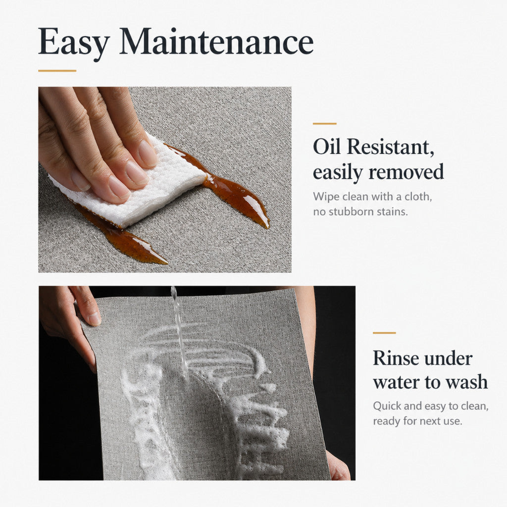 Placemat  - PU Leather Reversible Waterproof Heat Resistant Non-Slip Washable