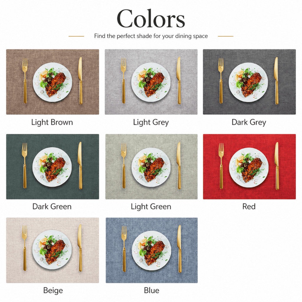 Placemat  - PU Leather Reversible Waterproof Heat Resistant Non-Slip Washable