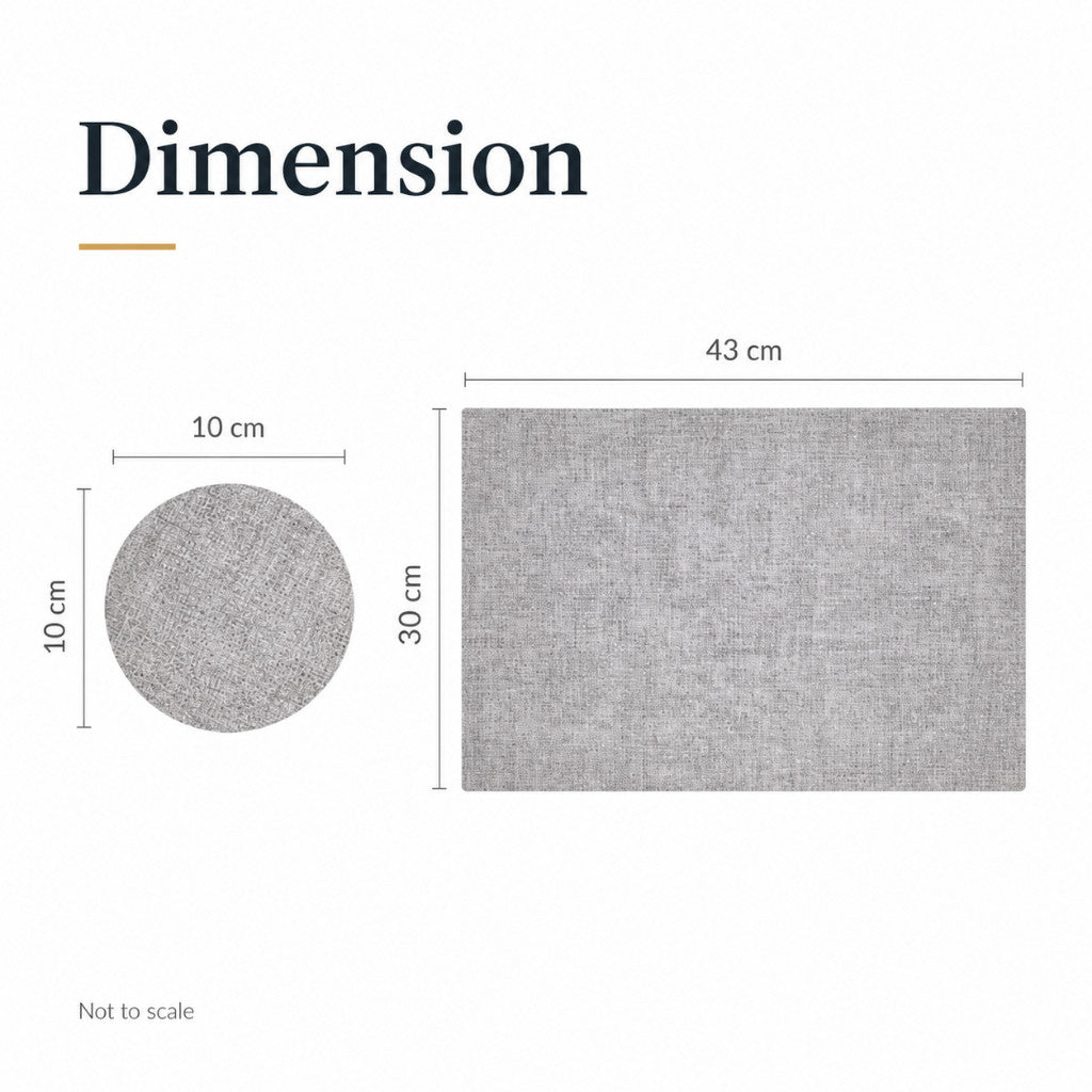 Placemat  - PU Leather Reversible Waterproof Heat Resistant Non-Slip Washable