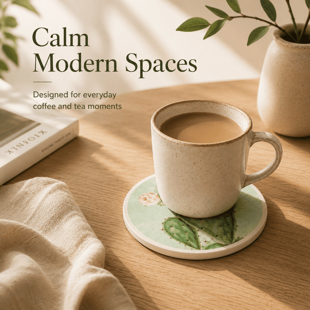 Nordic Diatomite Coaster - Sky Daisy | Maso Singapore