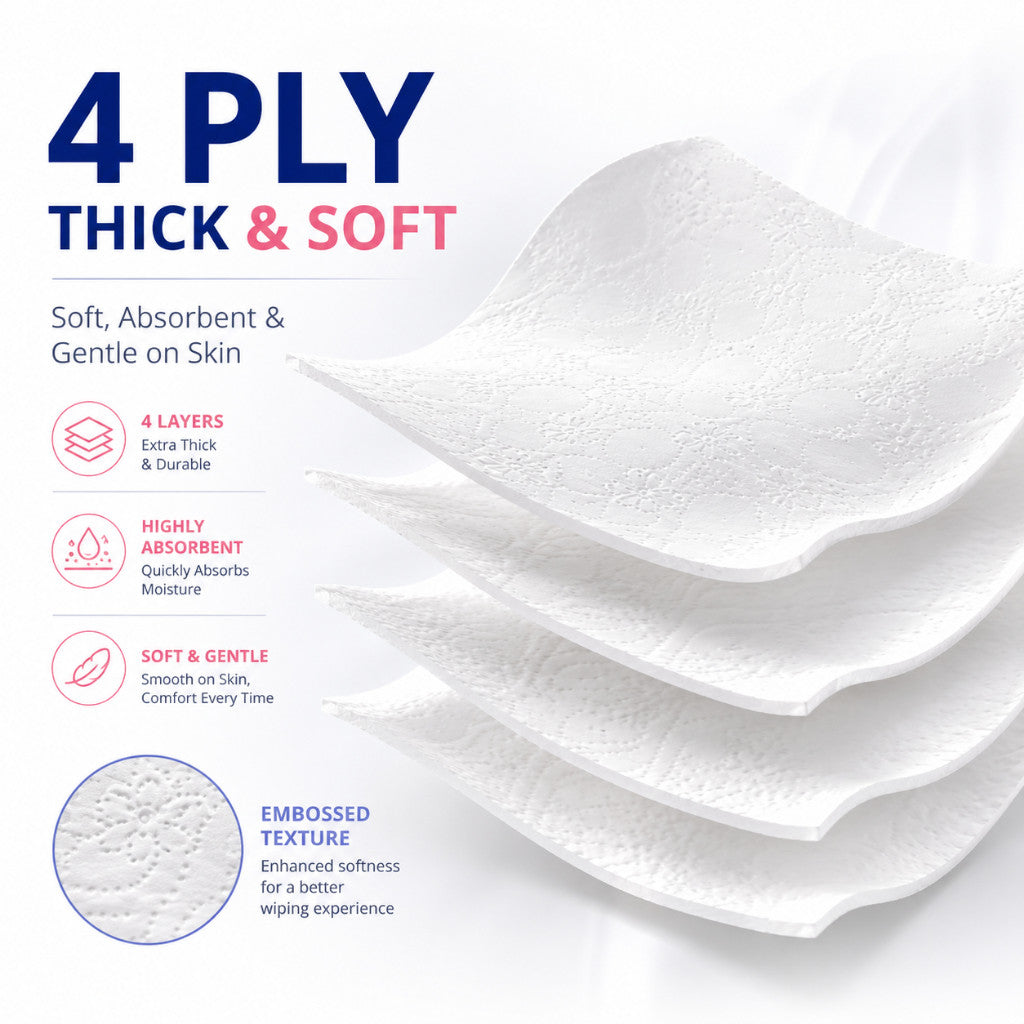 4-Ply Facial Tissue Bundle - 12 Pack Bundle | Maso Singapore