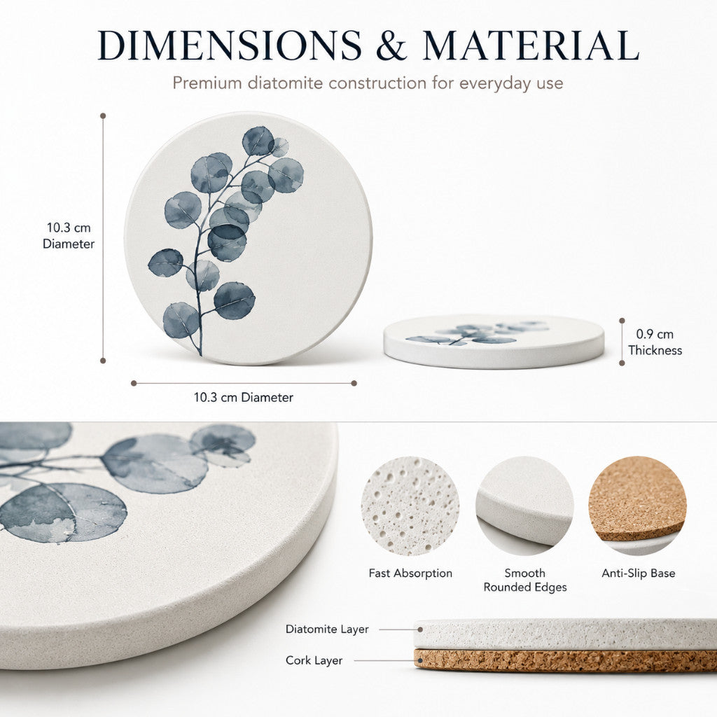 Botanical Diatomite Coaster