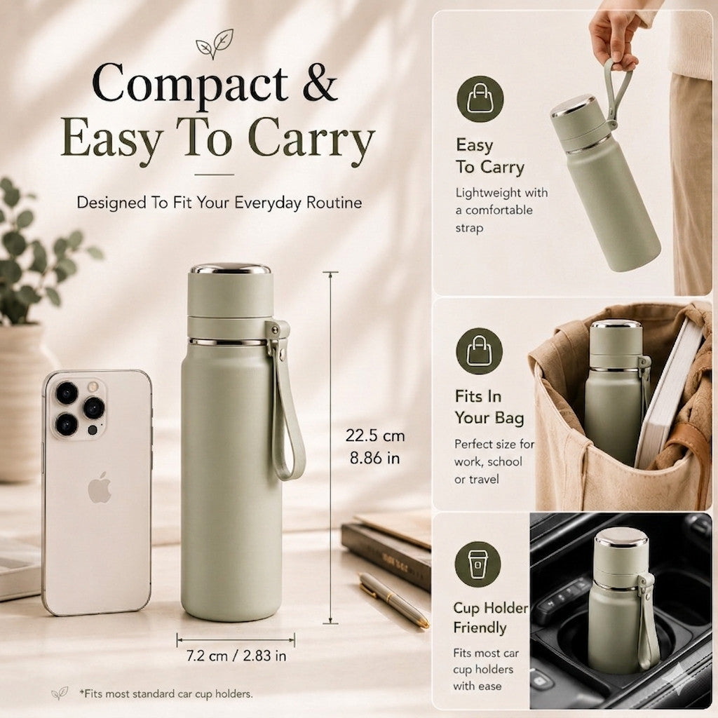 Insulated Stainless Steel Water Bottle – 600ml | Maso Singapore