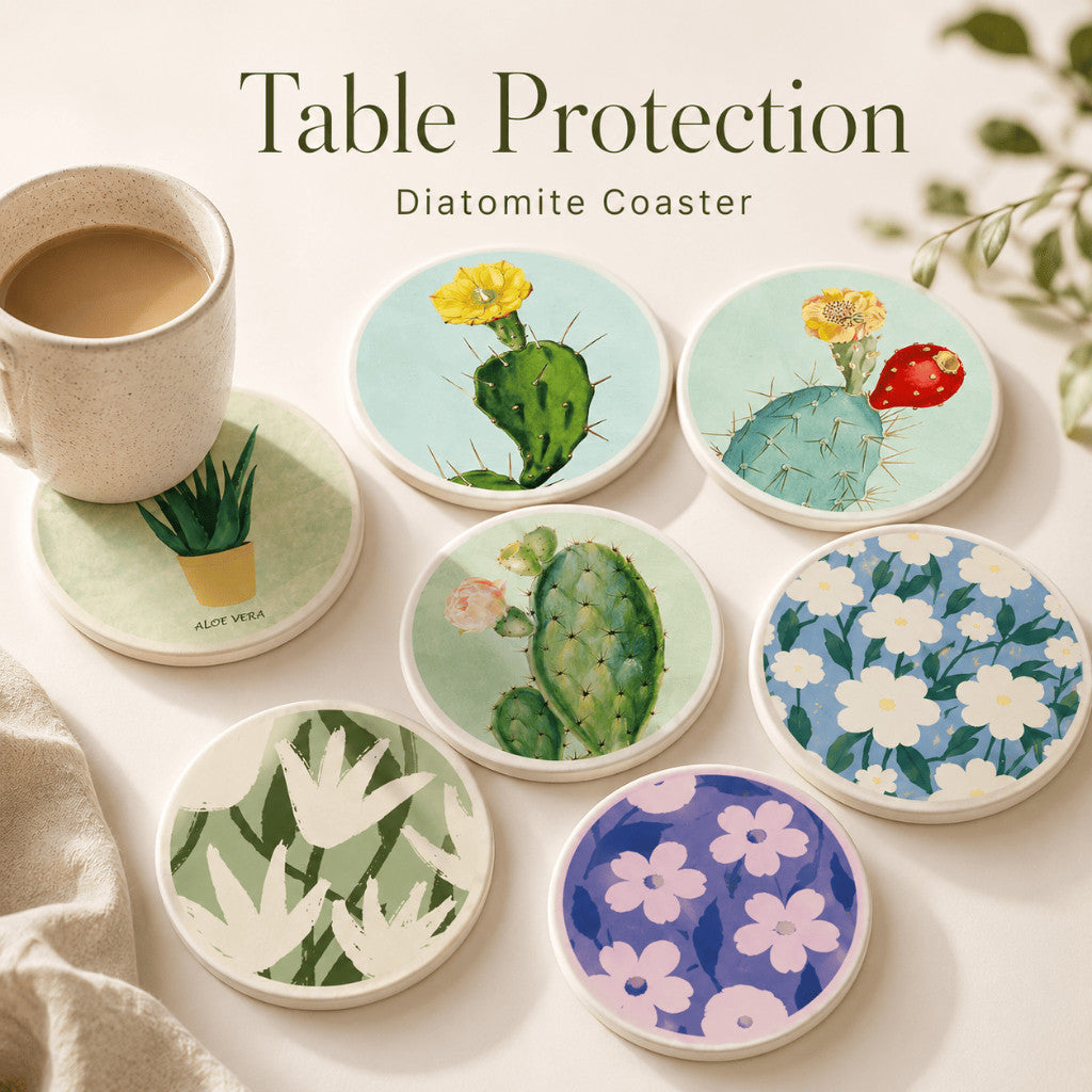 Nordic Diatomite Coaster - Prickly Pear | Maso Singapore