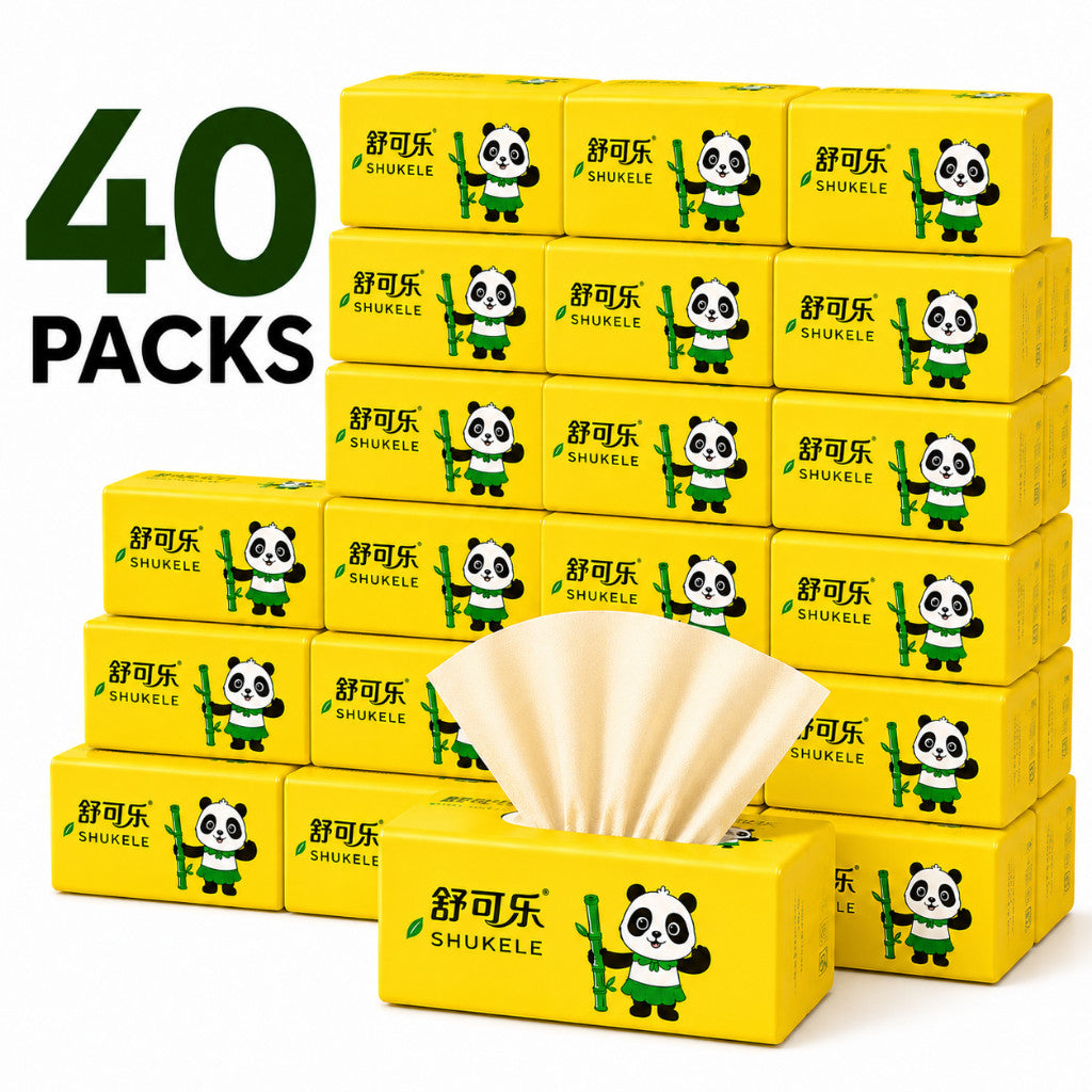 Bamboo Tissue - 4-Ply Soft Texture Highly Absorbent Pocket Tissue, Made with Eco Friendly Material