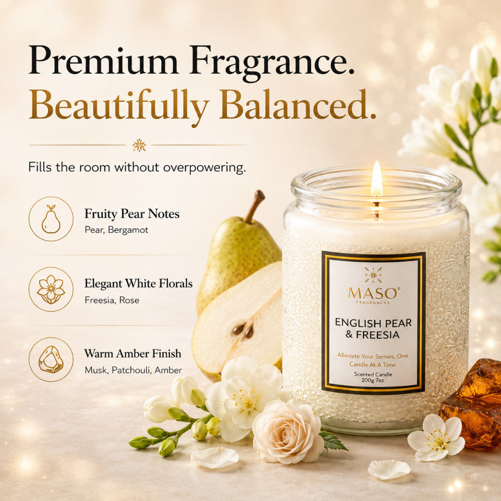 Maso premium soy candle for home fragrance - Night Jasmine