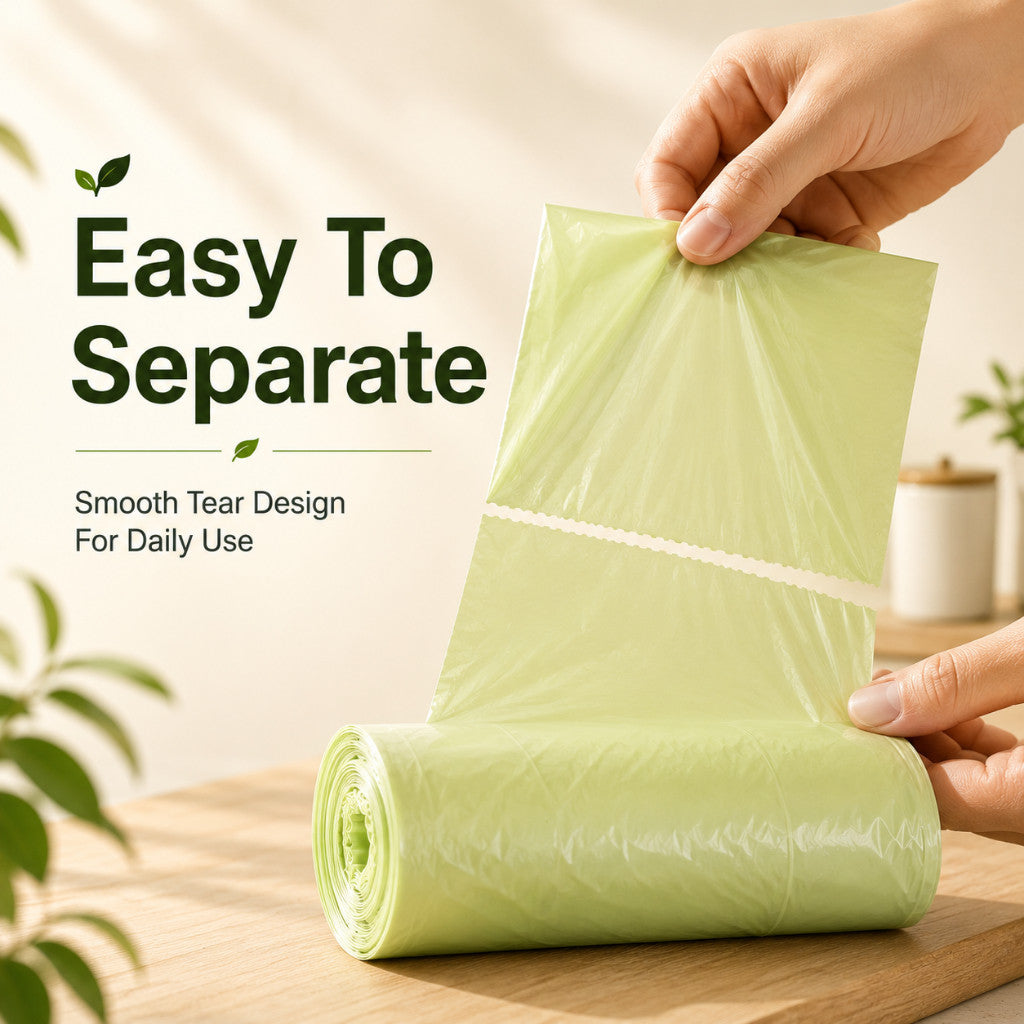 Biodegradable Trash Bag - Garbage Bags Household Compostable Bags Rubbish Bags 2 Sizes