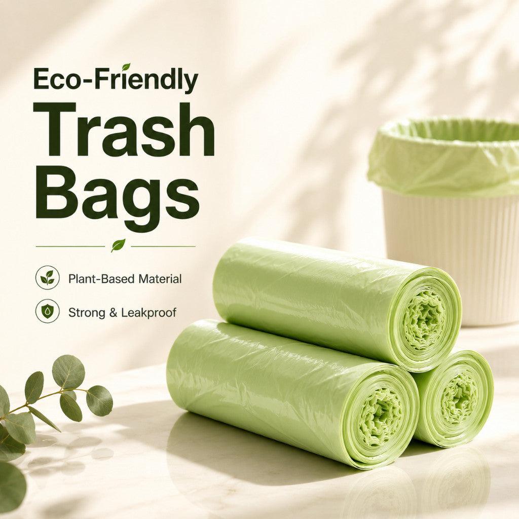 Biodegradable Trash Bag - Garbage Bags Household Compostable Bags Rubbish Bags 2 Sizes