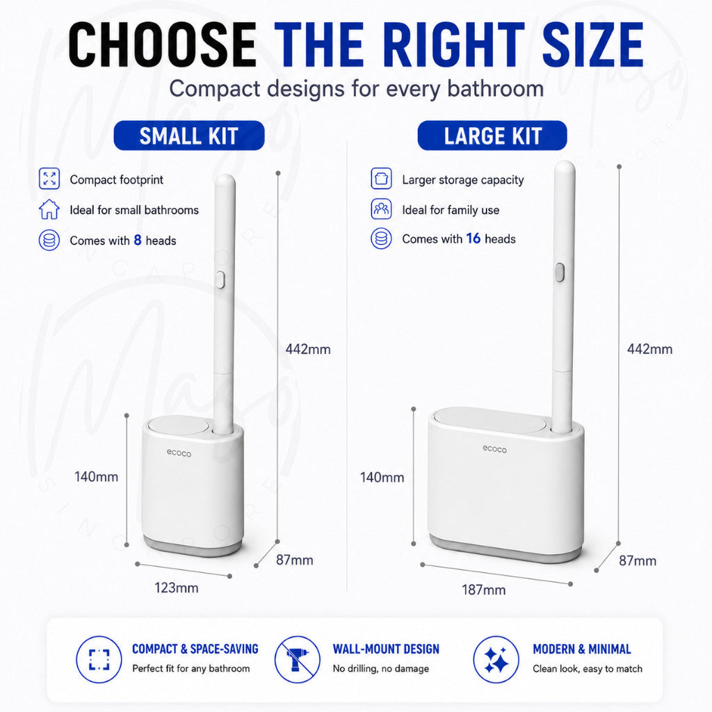 Wall-Mounted Disposable Toilet Brush System