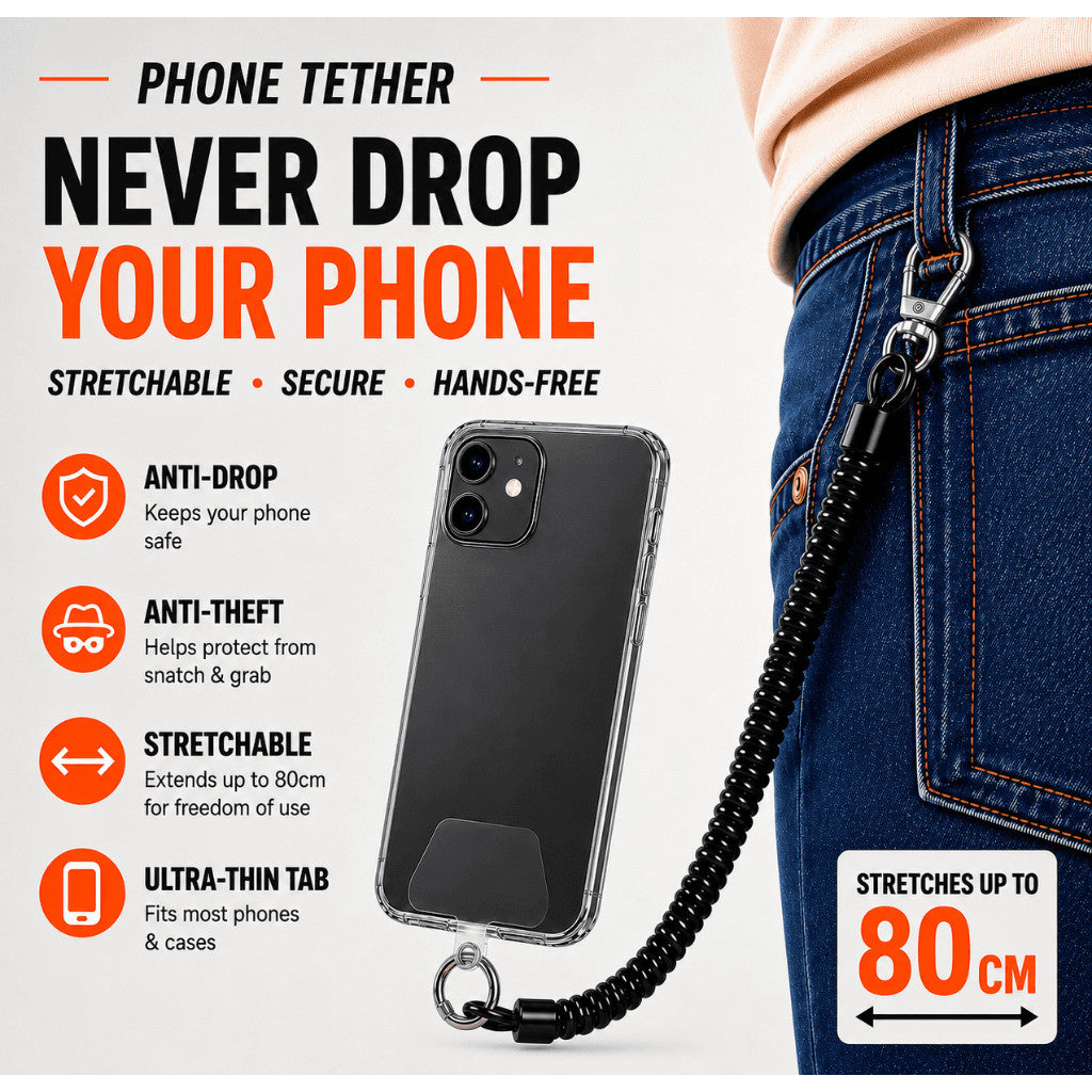 Phone Tether Lanyard Strap - Clear | Maso Singapore