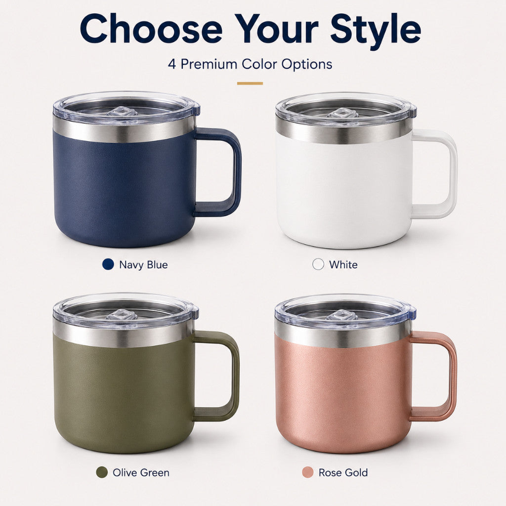 Insulated Coffee Mug with Handle – 400ml