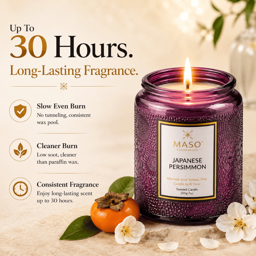 Maso premium soy candle for home fragrance - Lavender & Eucalyptus