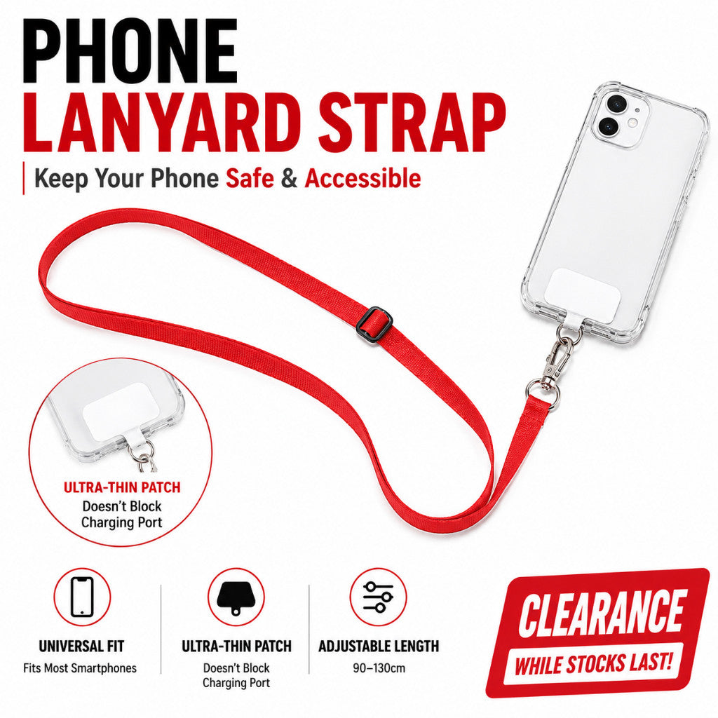 Phone Lanyard Strap Adjustable Mobile Phone Neck Strap Crossbody Anti Drop Universal Fit