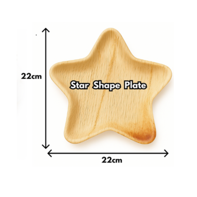 9 inch Palm Leaf Star Plate – Eco-Friendly Disposable Plate (20 pcs)
